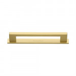 M Marcus Heritage Brass Metro Design Cabinet Pull with Plate 128mm Centre to Centre